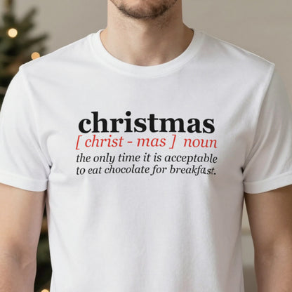 Chocolate For Breakfast Christmas Definition Funny Christmas Jumper & T-Shirt in another colour