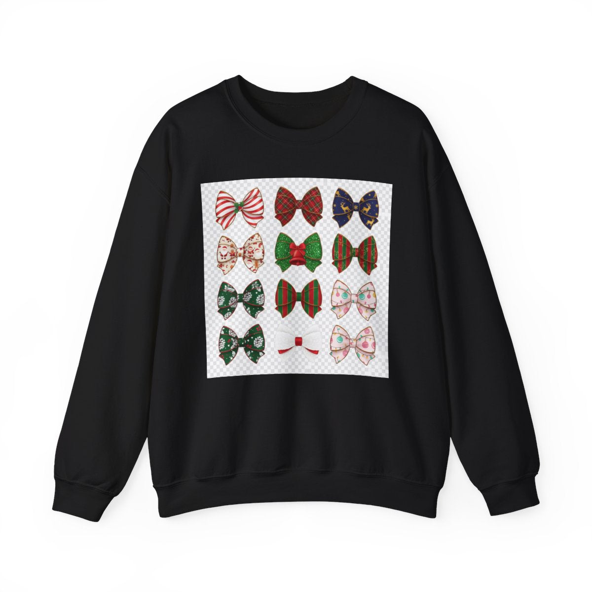 Christmas Bow Pattern Sweatshirt - funny sweatshirt by Cheeky Business