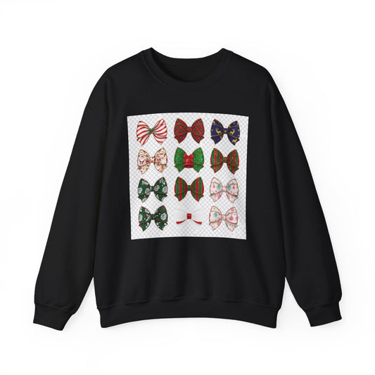 Christmas Bow Pattern Sweatshirt - funny sweatshirt by Cheeky Business