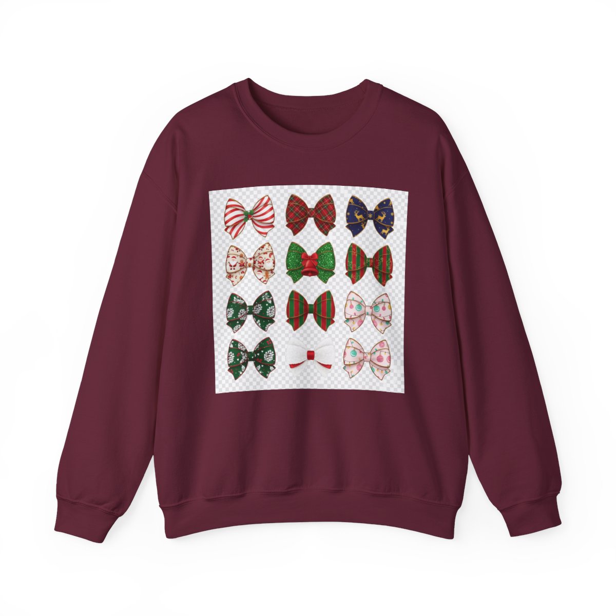 Christmas Bow Pattern Sweatshirt - funny sweatshirt by Cheeky Business