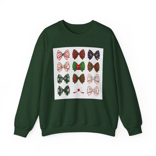 Christmas Bow Pattern Sweatshirt - funny sweatshirt by Cheeky Business