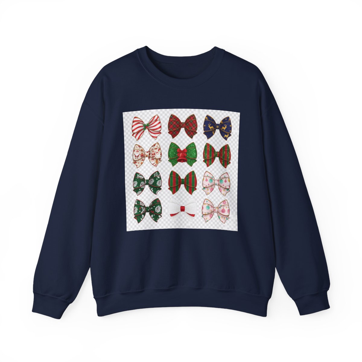 Christmas Bow Pattern Sweatshirt - funny sweatshirt by Cheeky Business
