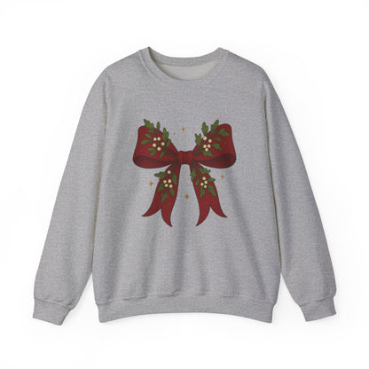 Christmas Bow Sweatshirt - funny sweatshirt by Cheeky Business