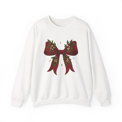 Christmas Bow Sweatshirt - funny sweatshirt by Cheeky Business