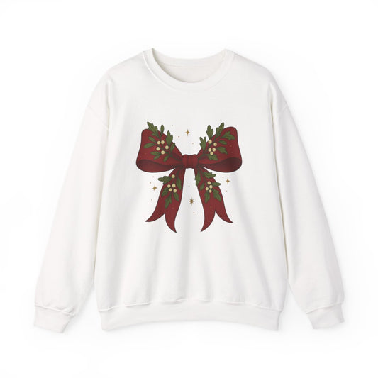 Christmas Bow Sweatshirt - funny sweatshirt by Cheeky Business