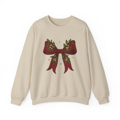 Christmas Bow Sweatshirt - funny sweatshirt by Cheeky Business
