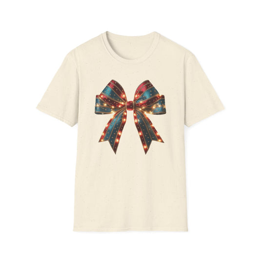 Christmas Bow T-Shirt - funny t-shirt by Cheeky Business