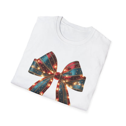 Christmas Bow T-Shirt - funny t-shirt by Cheeky Business