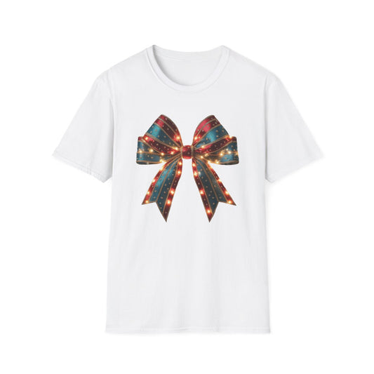 Christmas Bow T-Shirt - funny t-shirt by Cheeky Business