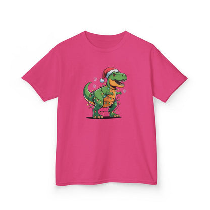 Christmas Dino Kids T-Shirt - funny t-shirt by Cheeky Business