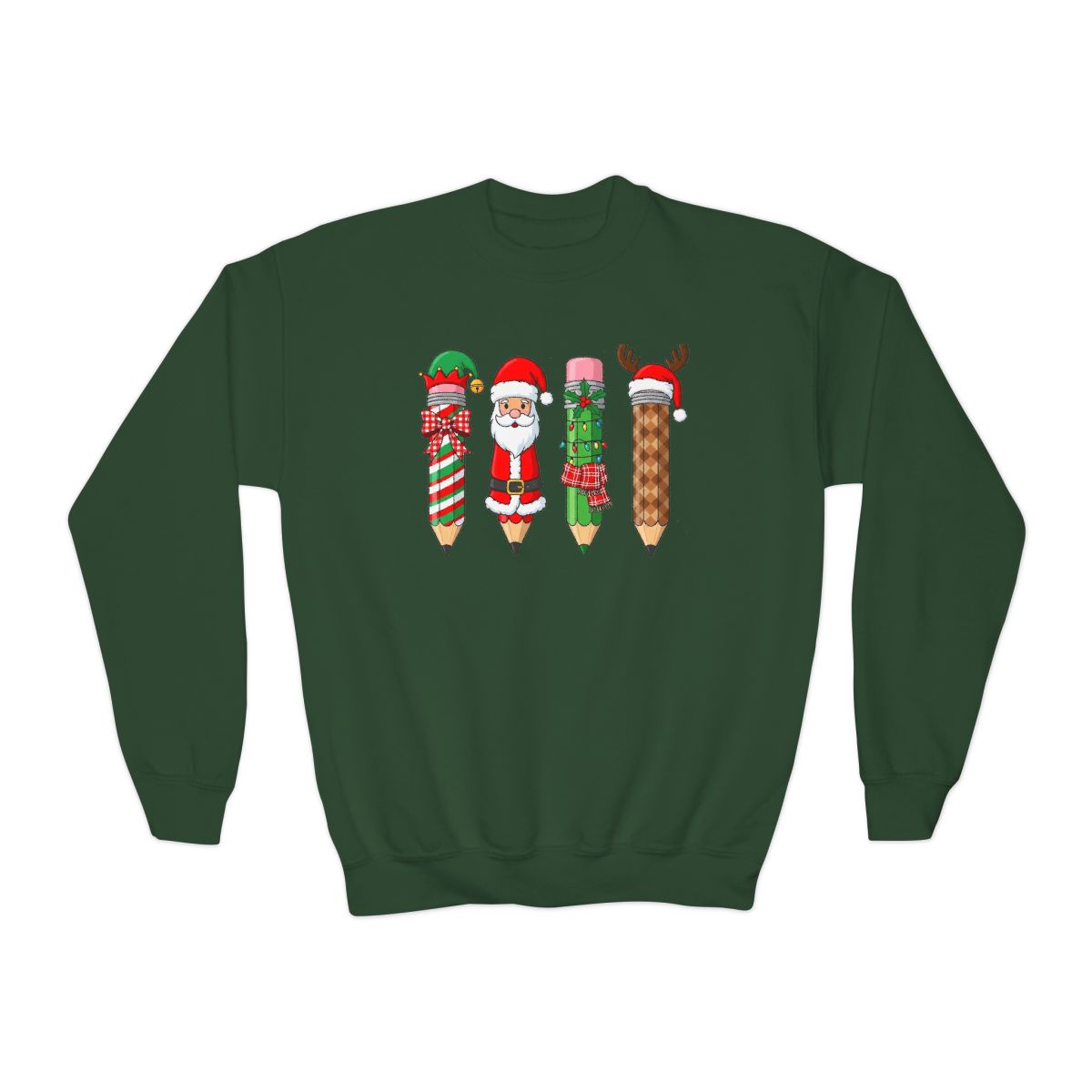 Christmas Pencil Crew Youth Sweatshirt - funny t-shirt by Cheeky Business