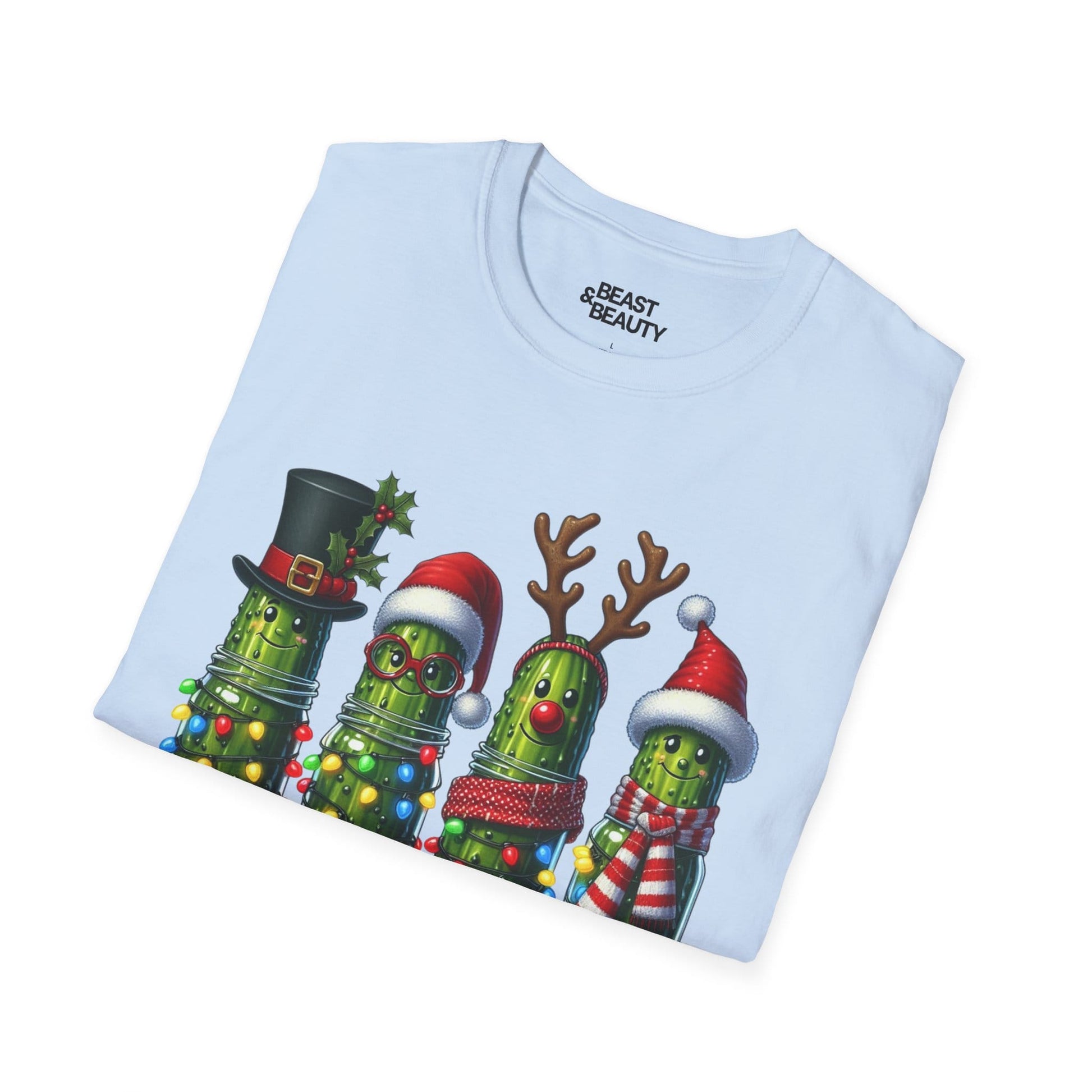 christmas pickle t-shirt lifestyle shot novelty holiday apparel