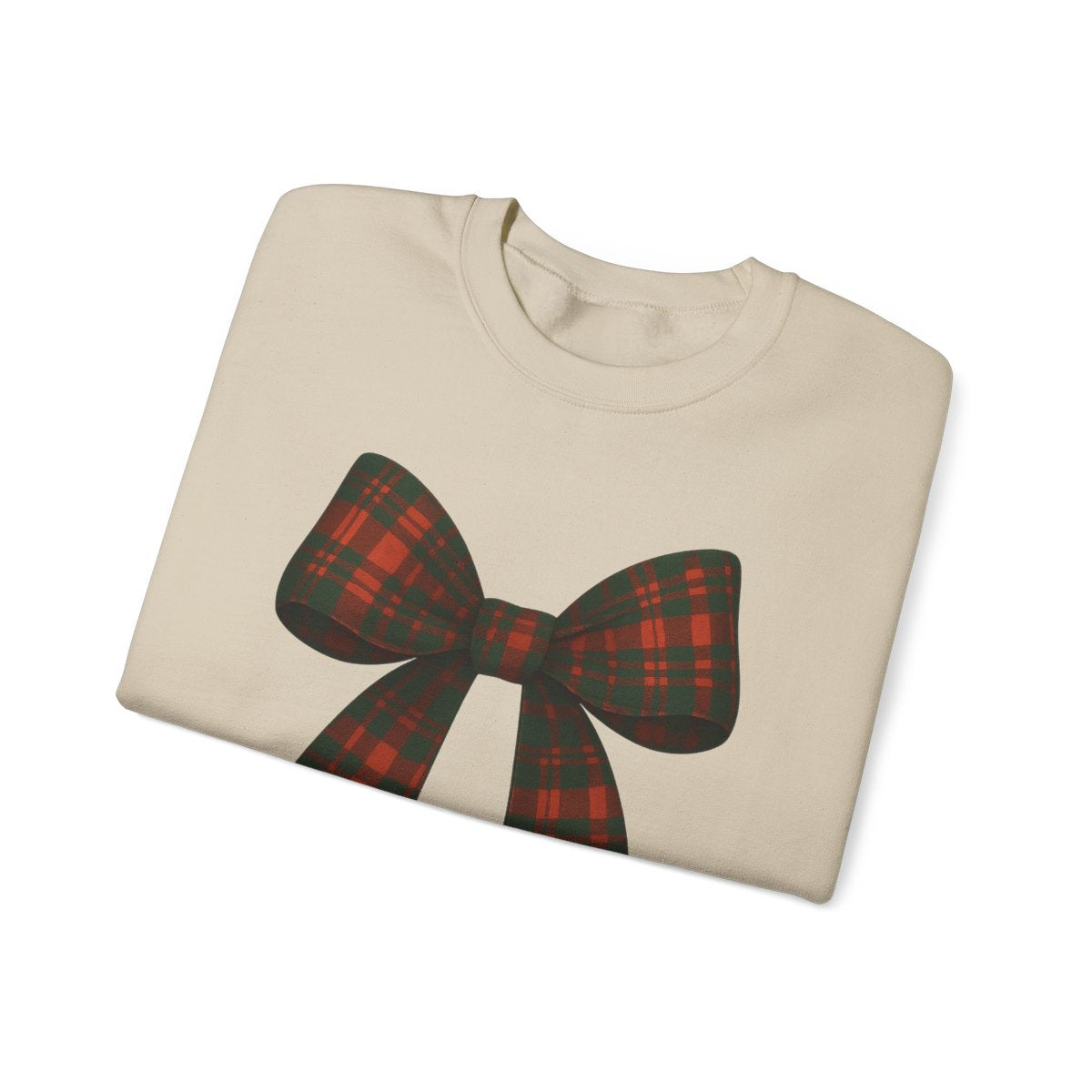 Christmas Tartan Bow Sweatshirt - funny sweatshirt by Cheeky Business