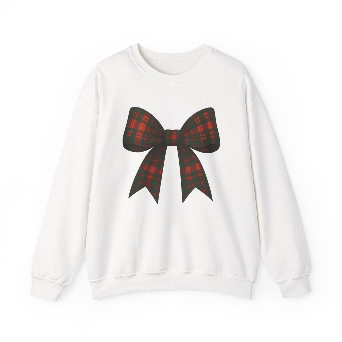 Christmas Tartan Bow Sweatshirt - funny sweatshirt by Cheeky Business