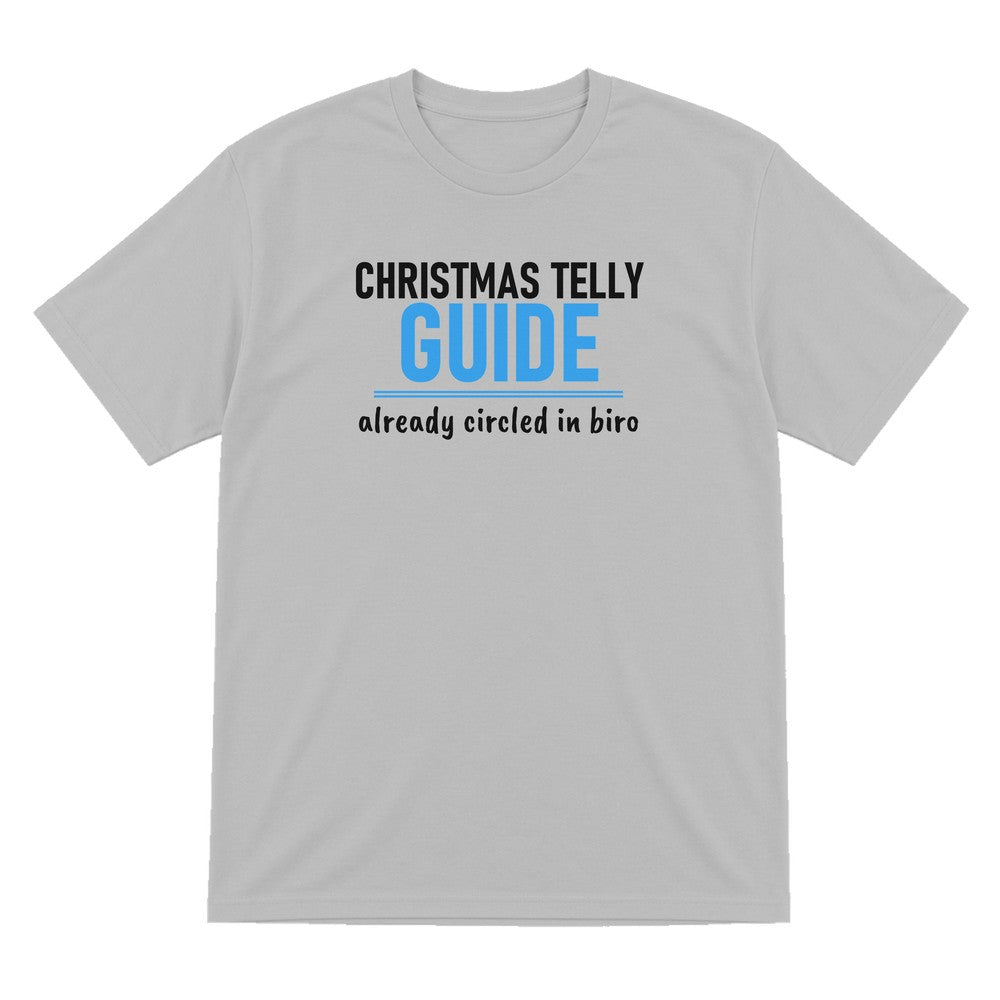 Christmas Telly Guide Already Circled Funny Christmas Jumper & T-Shirt T-Shirt in Sport Grey
