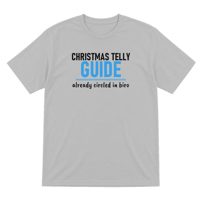 Christmas Telly Guide Already Circled Funny Christmas Jumper & T-Shirt T-Shirt in Sport Grey