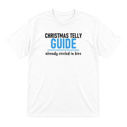 Christmas Telly Guide Already Circled Funny Christmas Jumper & T-Shirt T-Shirt in White