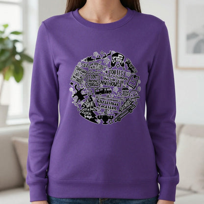Christmas Vacation Quotes Collage T-Shirt & Sweatshirt in Purple, worn, our photo