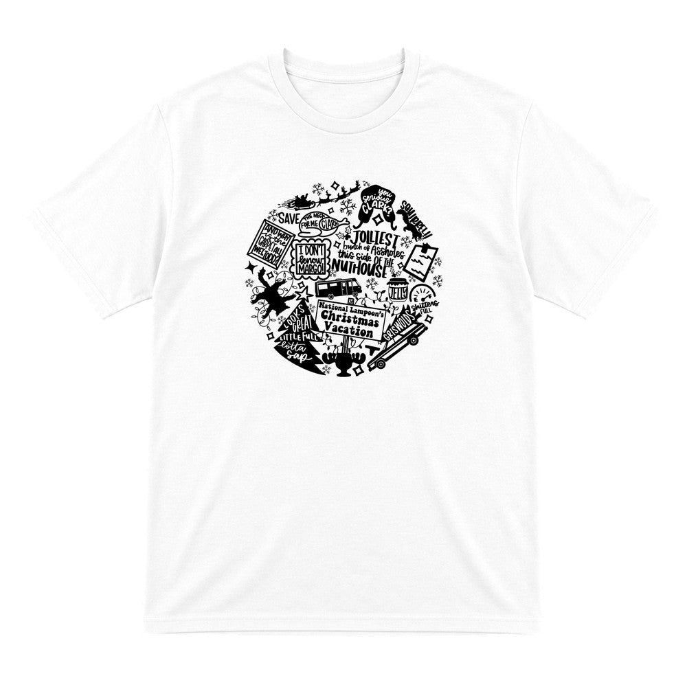 Christmas Vacation Quotes Collage T-Shirt & Sweatshirt T-Shirt in White