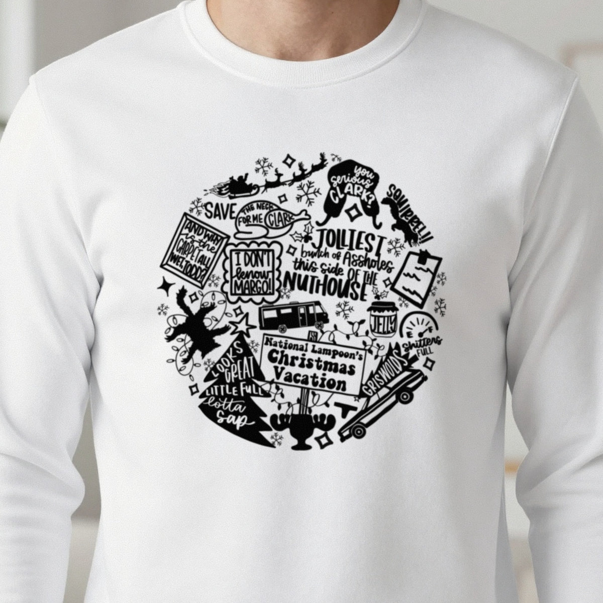 Christmas Vacation Quotes Collage T-Shirt & Sweatshirt close-up