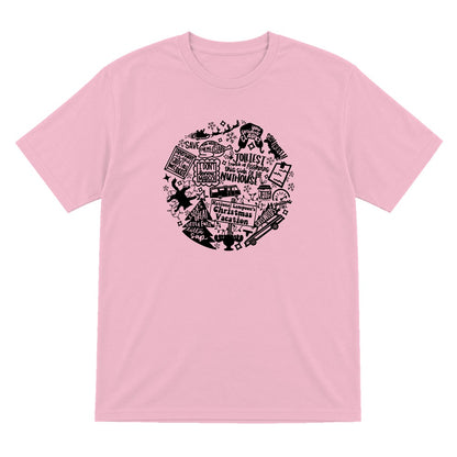 Christmas Vacation Quotes Collage T-Shirt & Sweatshirt T-Shirt in Light Pink