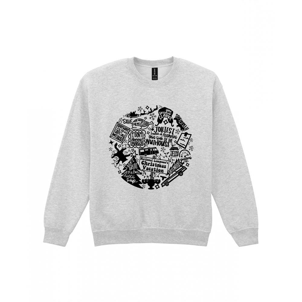 Christmas Vacation Quotes Collage T-Shirt & Sweatshirt Sweatshirt in Sport Grey