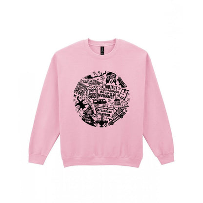 Christmas Vacation Quotes Collage T-Shirt & Sweatshirt Sweatshirt in Light Pink