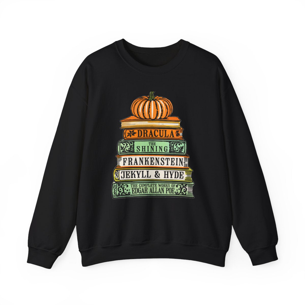 Classic Horror Books Halloween Sweatshirt - funny sweatshirt by Cheeky Business