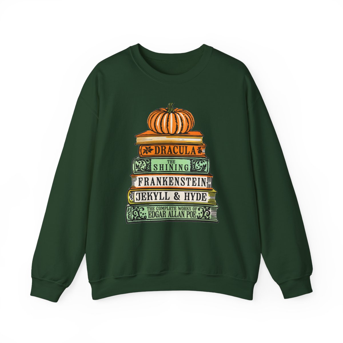 Classic Horror Books Halloween Sweatshirt - funny sweatshirt by Cheeky Business