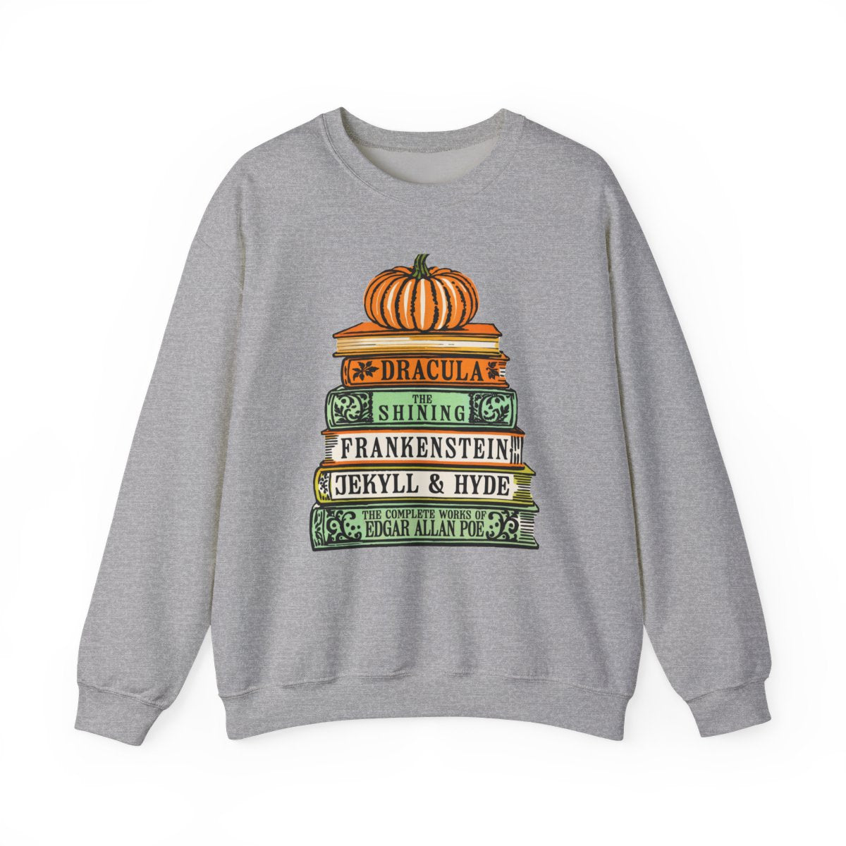 Classic Horror Books Halloween Sweatshirt - funny sweatshirt by Cheeky Business