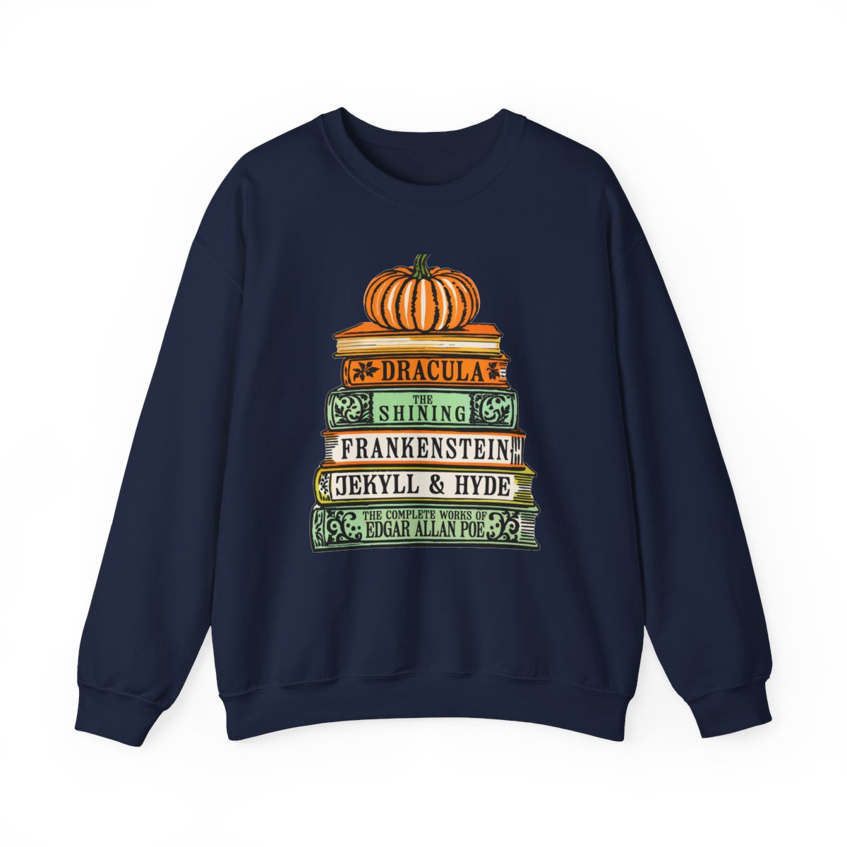 Classic Horror Books Halloween Sweatshirt - funny sweatshirt by Cheeky Business