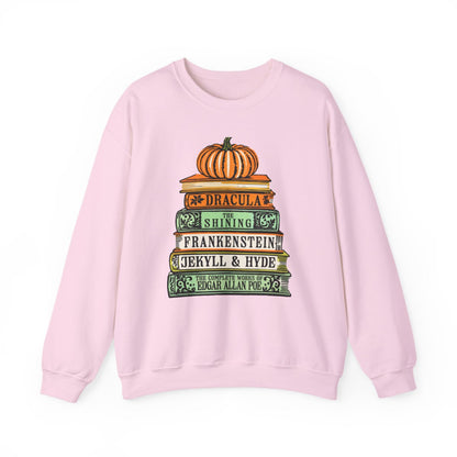 Classic Horror Books Halloween Sweatshirt - funny sweatshirt by Cheeky Business
