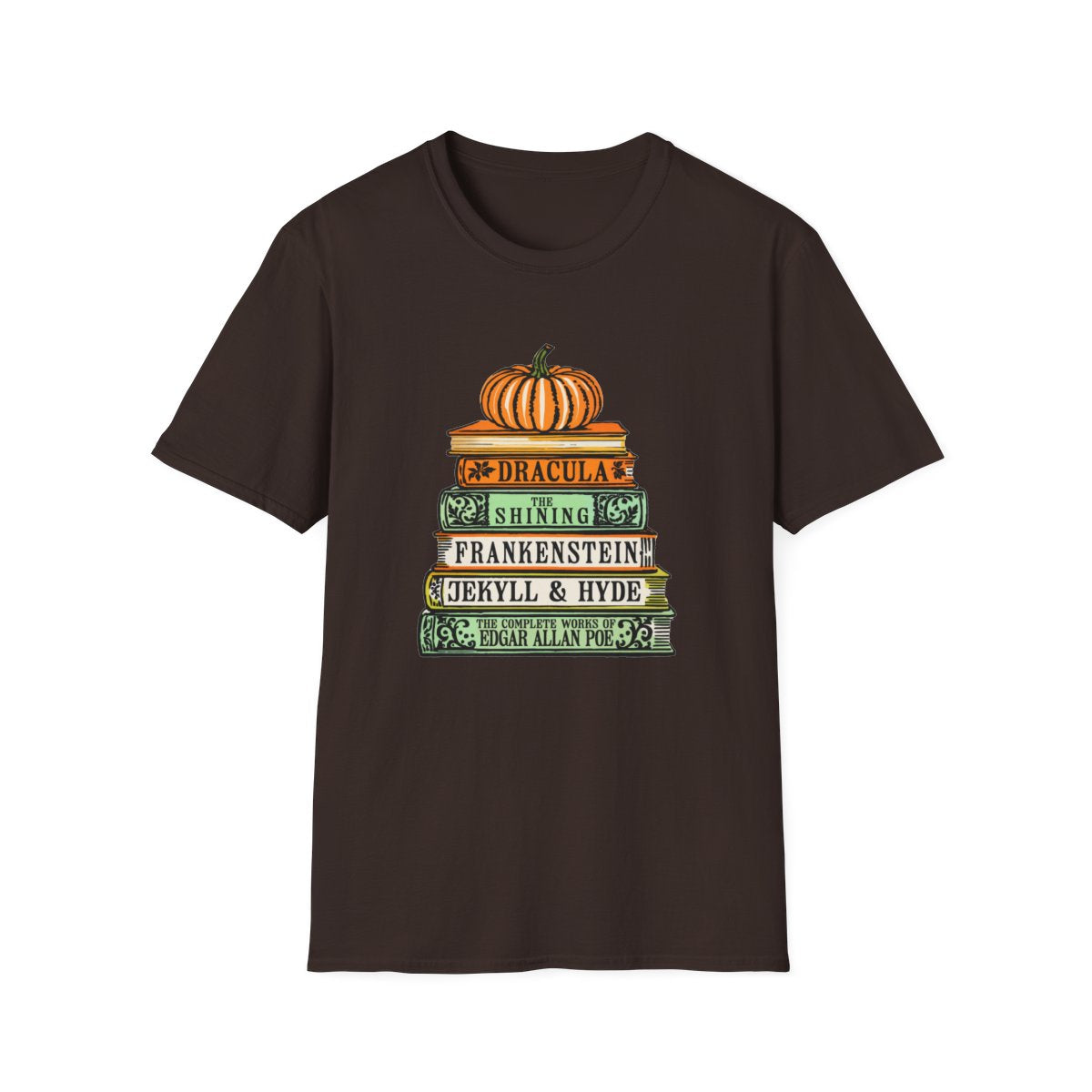 Classic Horror Books Halloween T-Shirt - funny t-shirt by Cheeky Business