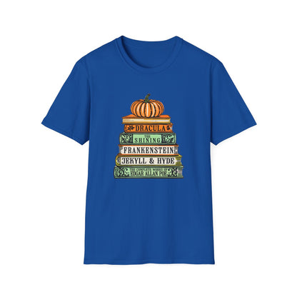 Classic Horror Books Halloween T-Shirt - funny t-shirt by Cheeky Business