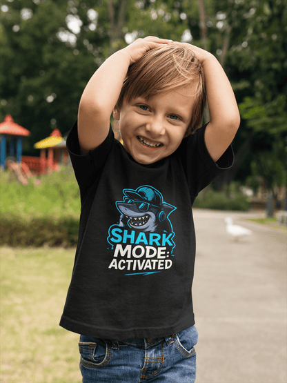 cool animal kids t-shirt set laid flat showing all three graphic tee designs in the pack