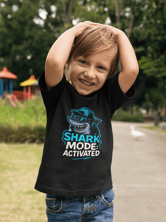 cool animal kids t-shirt set laid flat showing all three graphic tee designs in the pack