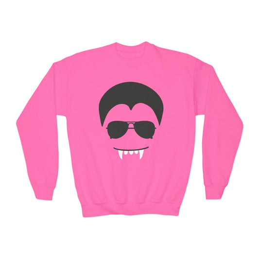 Cool Vampire Face Kids Halloween Sweatshirt - funny t-shirt by Cheeky Business