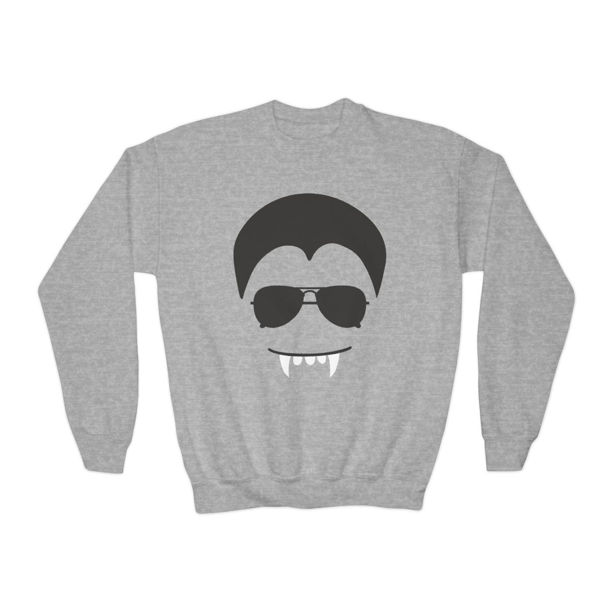 Cool Vampire Face Kids Halloween Sweatshirt - funny t-shirt by Cheeky Business