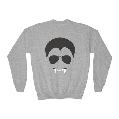 Cool Vampire Face Kids Halloween Sweatshirt - funny t-shirt by Cheeky Business