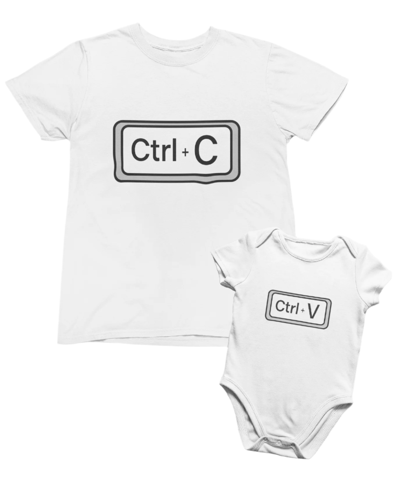 Copy & Paste Matching Dad and Baby Set - Ctrl+C Ctrl+V Shirt & Onesie matching outfit set product image 1 from Beast and Beauty