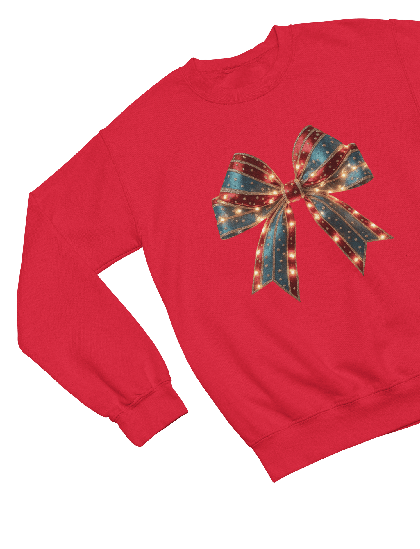 Coquette Christmas Bow Sweatshirt – Festive Girly Winter Jumper Sweatshirt / 3XL (Adult) / Red gift_idea unique_gift personalised_gift