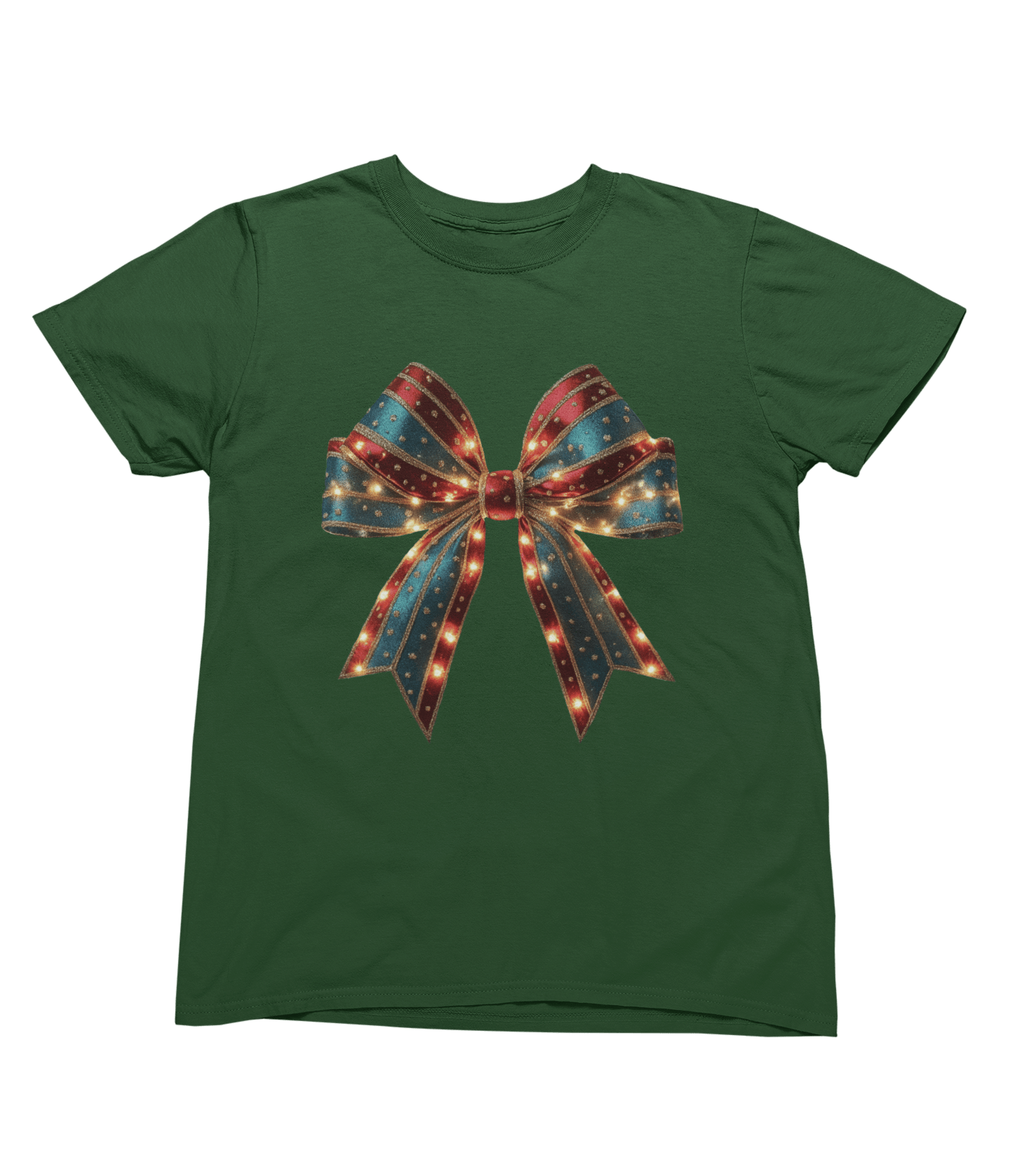 Coquette Christmas Bow Sweatshirt – Festive Girly Winter Jumper T-Shirt / 3XL (Adult) / Green gift_idea unique_gift personalised_gift