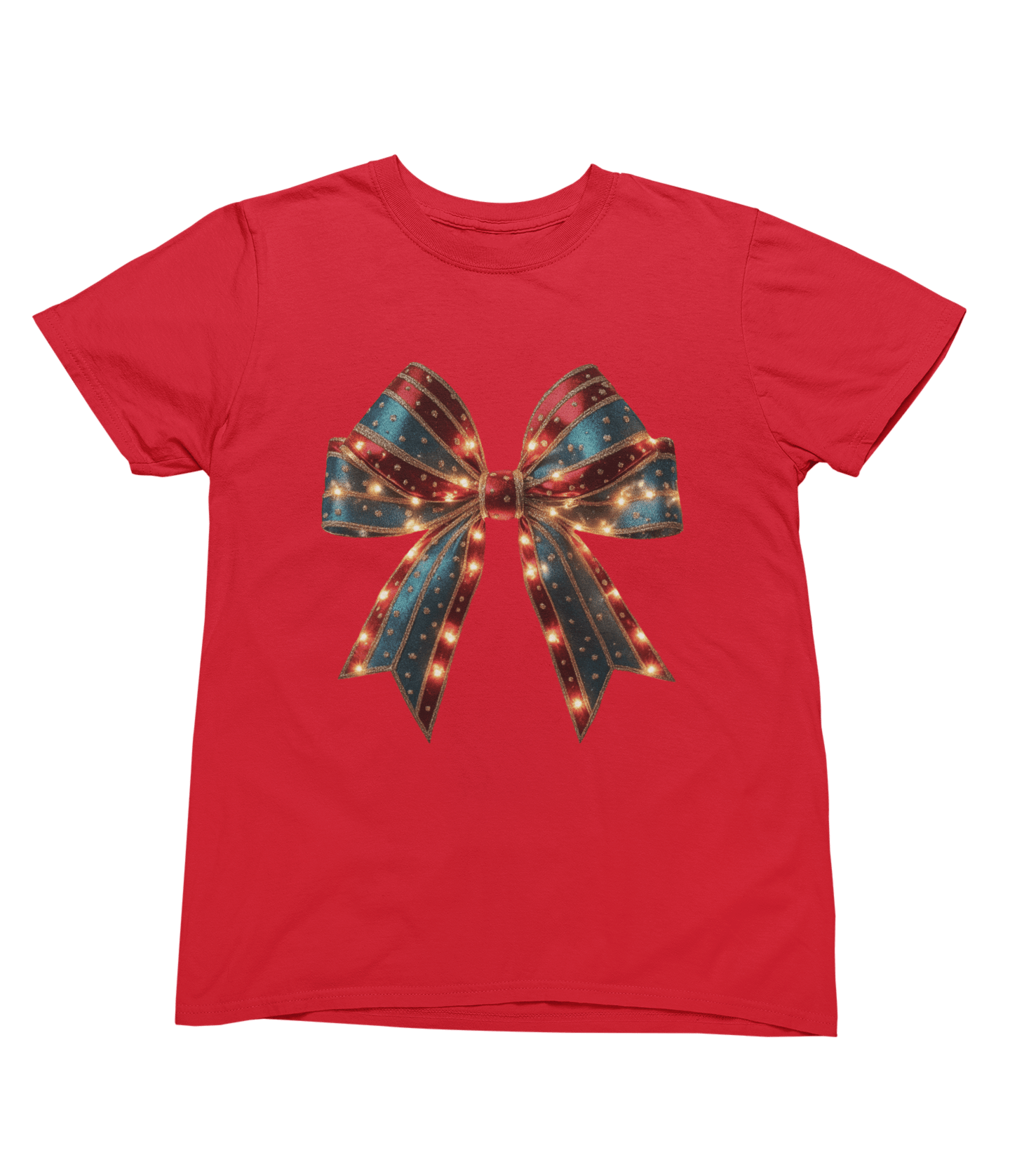 Coquette Christmas Bow Sweatshirt – Festive Girly Winter Jumper T-Shirt / 3XL (Adult) / Red gift_idea unique_gift personalised_gift