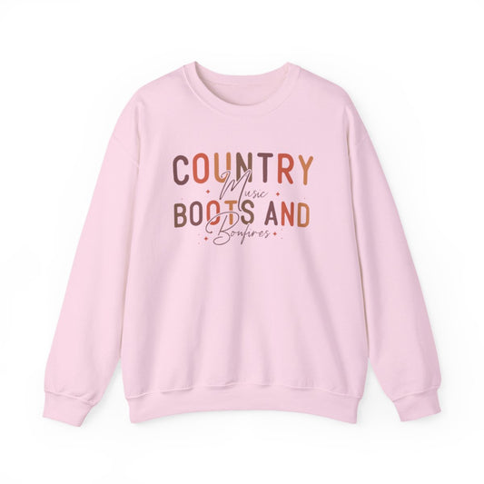 Country Boots and Bonfires Sweatshirt - funny sweatshirt by Cheeky Business