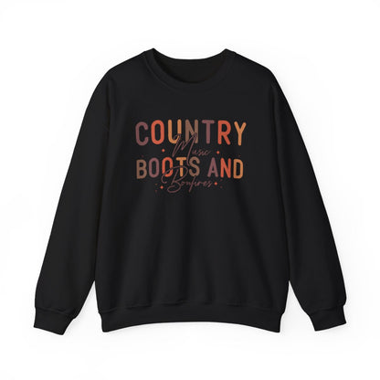 Country Boots and Bonfires Sweatshirt - funny sweatshirt by Cheeky Business