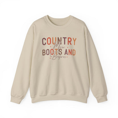 Country Boots and Bonfires Sweatshirt - funny sweatshirt by Cheeky Business