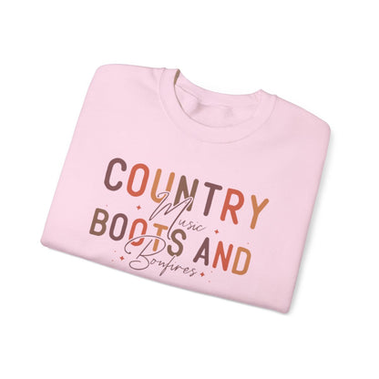 Country Boots and Bonfires Sweatshirt - funny sweatshirt by Cheeky Business