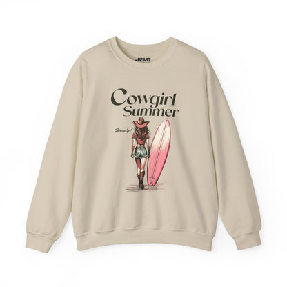 sand sweatshirt with cowgirl summer graphic design gift idea