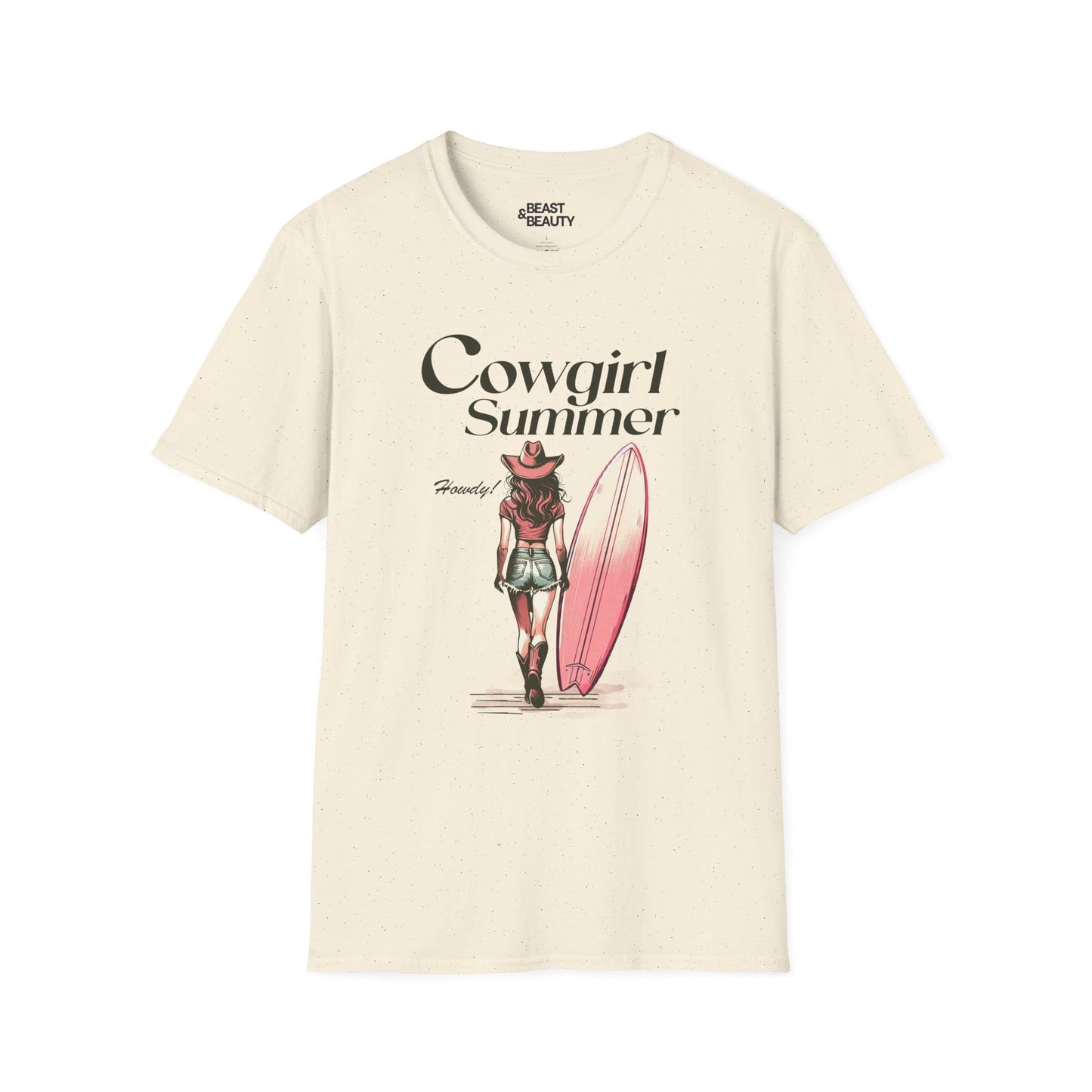 natural cowgirl summer t-shirt with western cowgirl graphic design