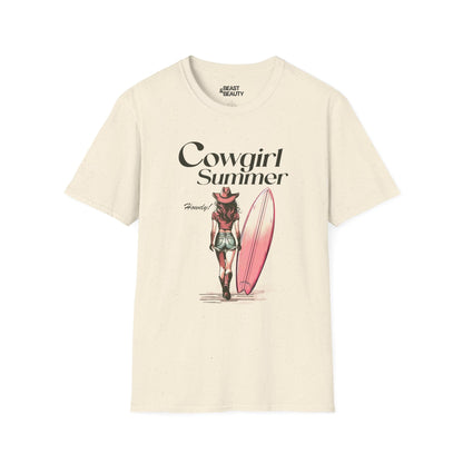 natural cowgirl summer t-shirt with western cowgirl graphic design